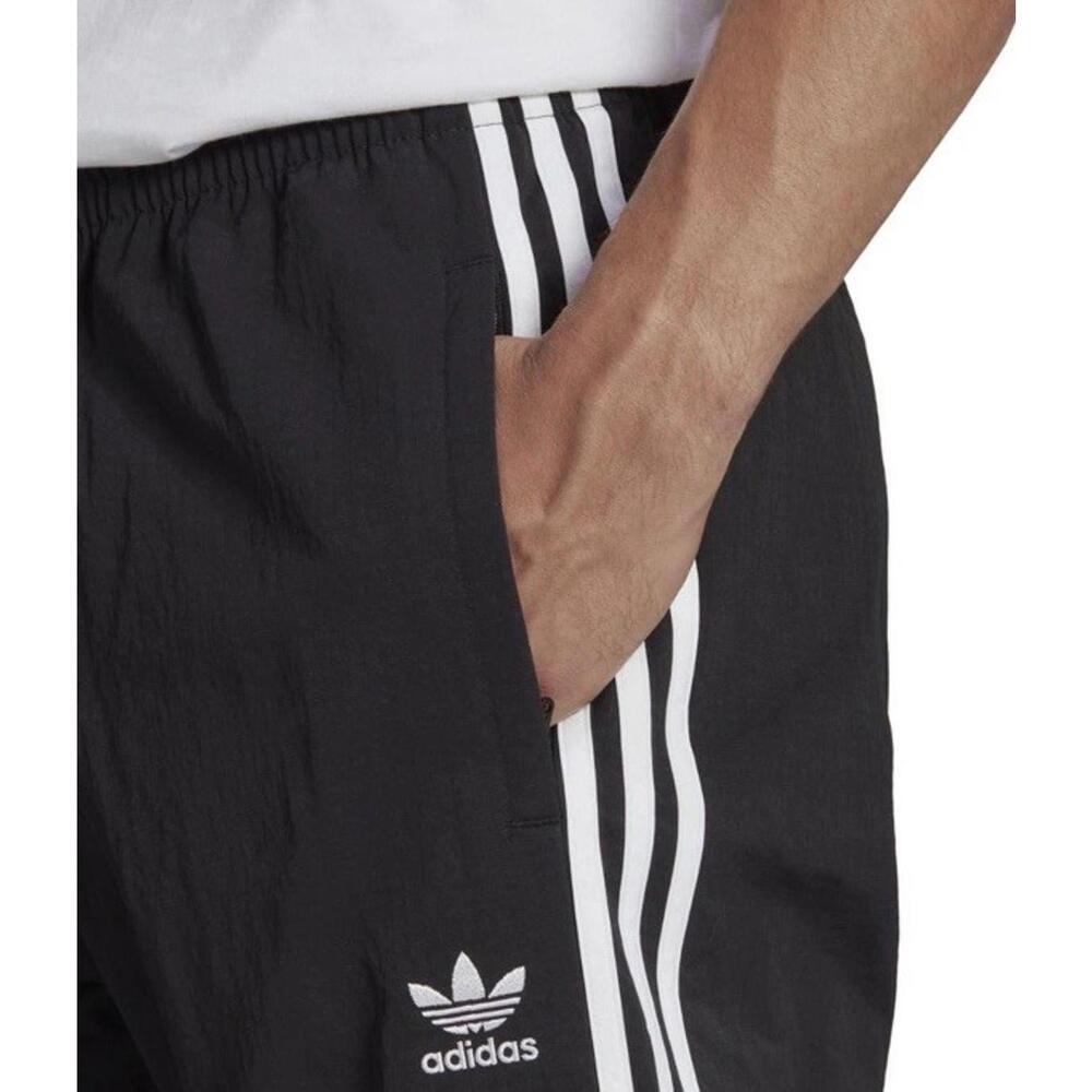$80 Men’s ADIDAS ORIGINALS CARGO Trefoil Track PANTS Small HR3364 Black White - Picture 3 of 10